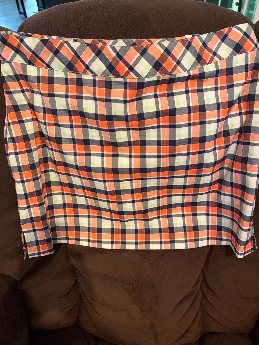 Size 16 IZOD Golf Plaid polyester Skort in Coral, Mint, White and Navy NWT